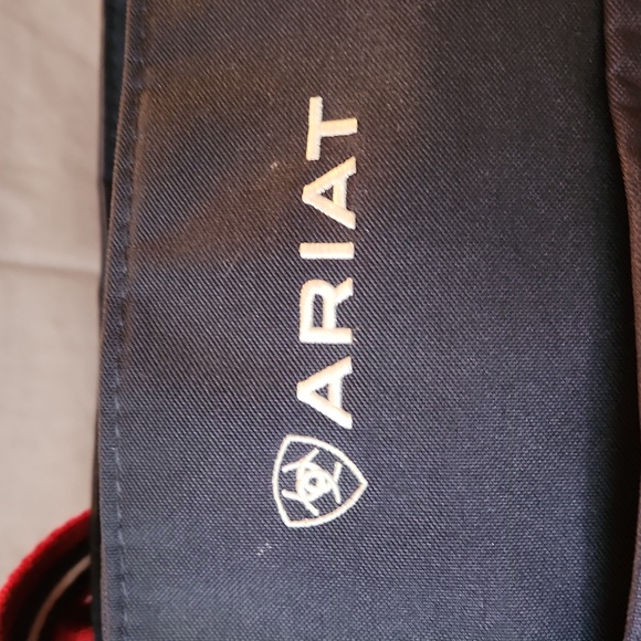Ariat navy blue tote bag with red, white, and blue straps - Picture 2 of 12